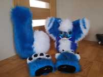 Dino mask furry Fursuit blue star