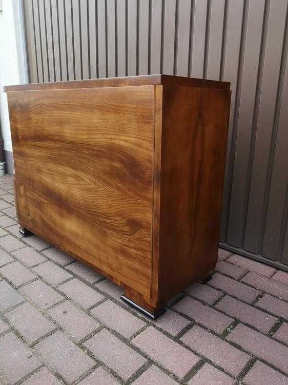 Barek Konsola Art Deco Orzech-Unikat Stary Antyk Po Renowacji.