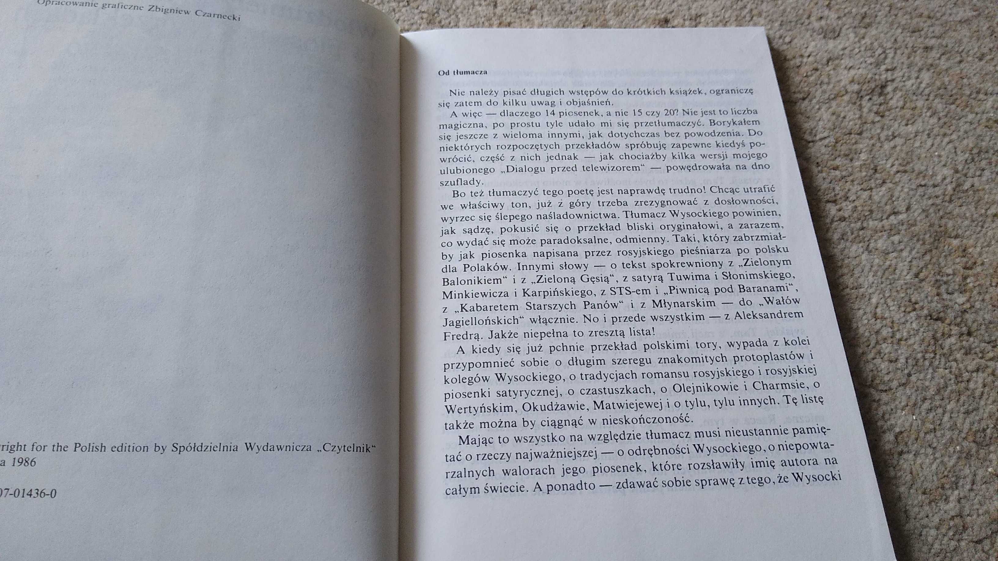 14 piosenek w przekładach Ziemowita Fedeckiego / Włodzimierz Wysocki