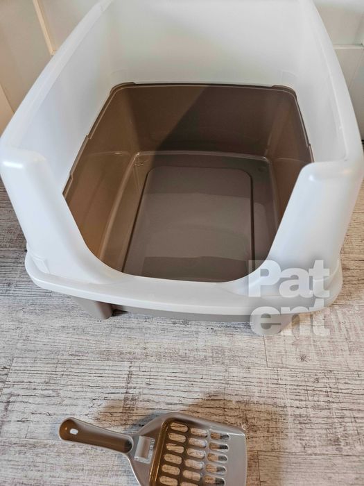 Kuweta dla kota duża otwarta z łopatką pojemna kot dom