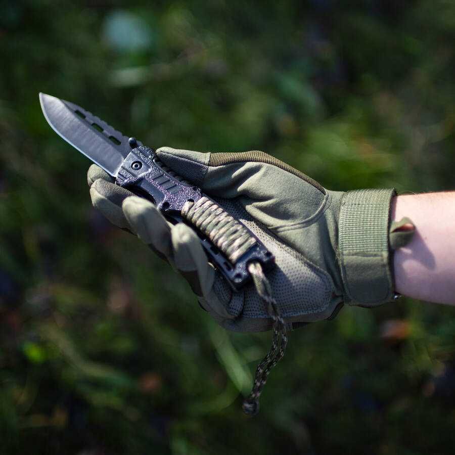 Nóż SCYZORYK taktyczny FOXTER paracord krzesiwo magnezowe NS60