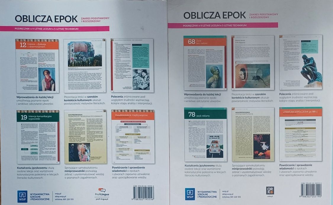 Podręczniki Oblicza Epok Język Polski szkoła ponadpodstawowa liceum