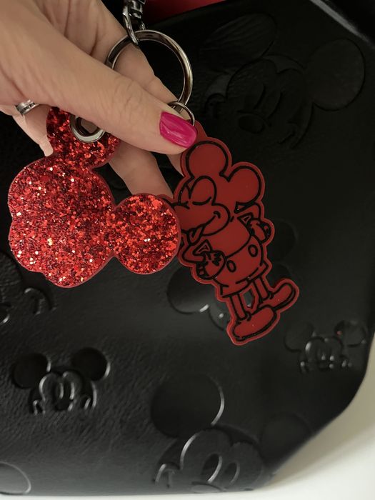 Torba shop perka Desigual nowa skóra ekologiczna Myszka Miki czarna