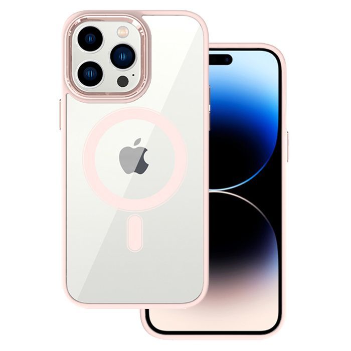 Tel Protect Magnetic Clear Case Do Iphone 15 Pro Max Łososiowy