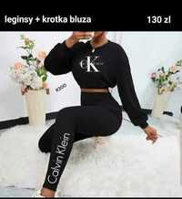 Dres damski Calvin Klein Leginsy + krótka bluza