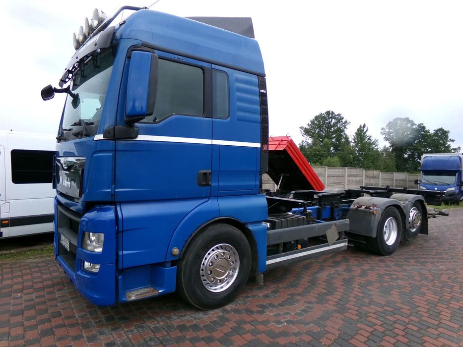 MAN 26 440 6x2 przewóz kontenerów e6 zadbany bdf  Man tgx e6 26 440 6x2 winda zadbany przewóz kontenerów bdf zamiana