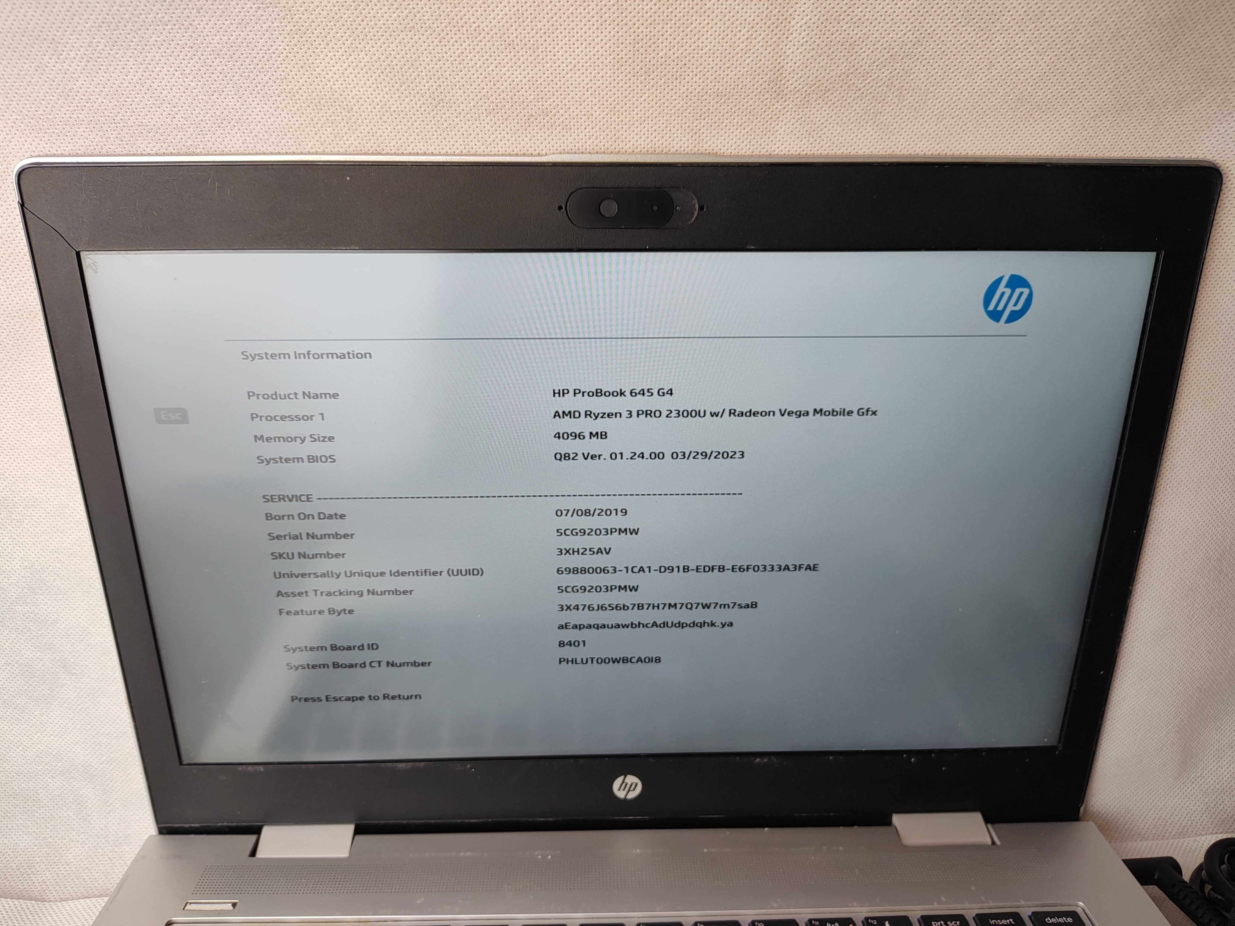OKAZJA! | HP ProBook 645 G4 | Ryzen 3 2300U | Bios OK | Sklep FV23