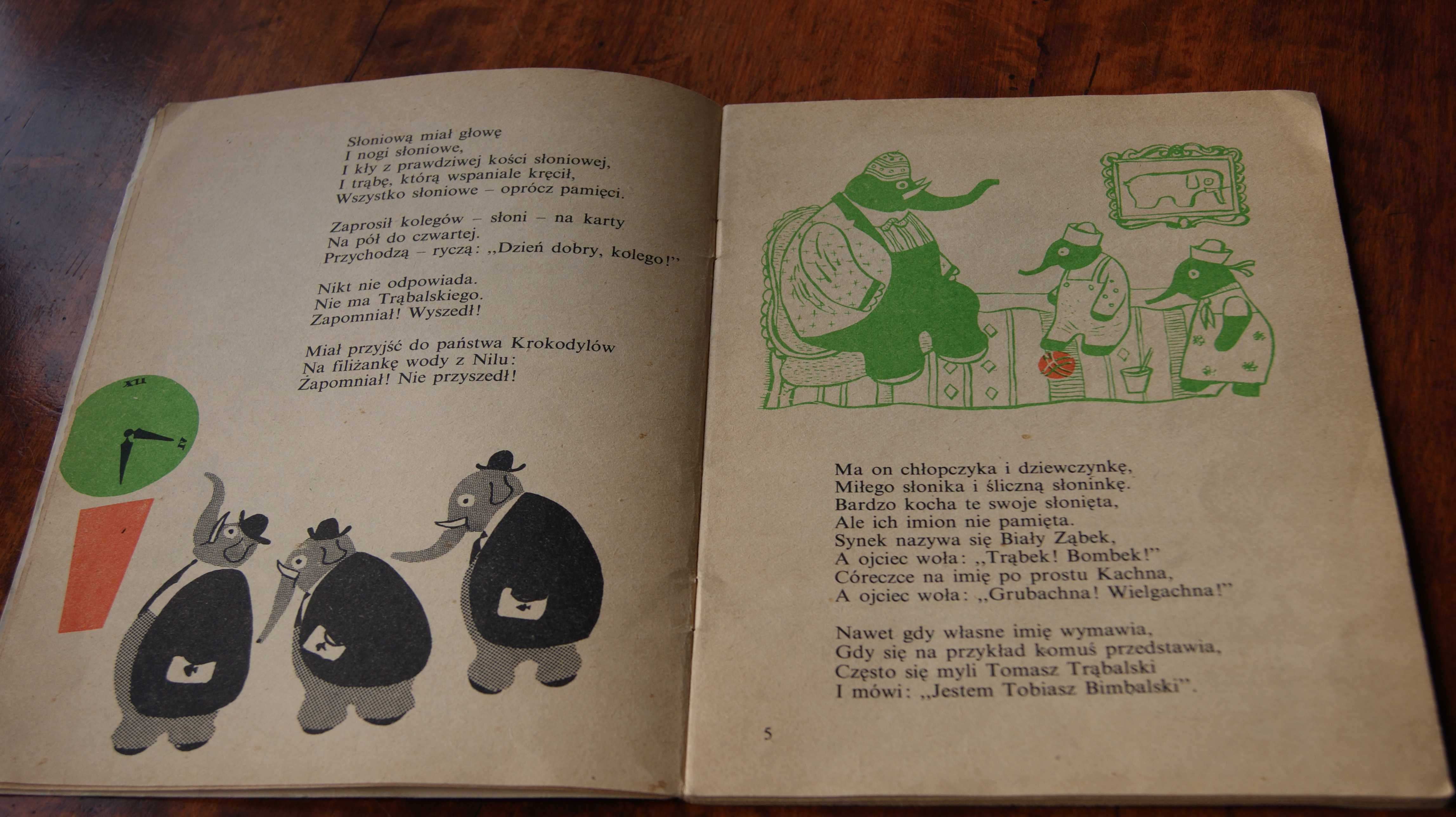 Książeczka Słoń Trąbalski Julian Tuwim nasza Księgarnia 1978 rok