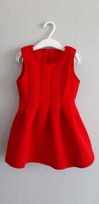 Sukienka czerwona dla dziewczynki czerwona roz 98