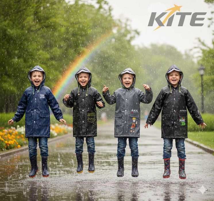 Дождевик Kite накидка плащ  пончо водонепроницаемый с капюшоном