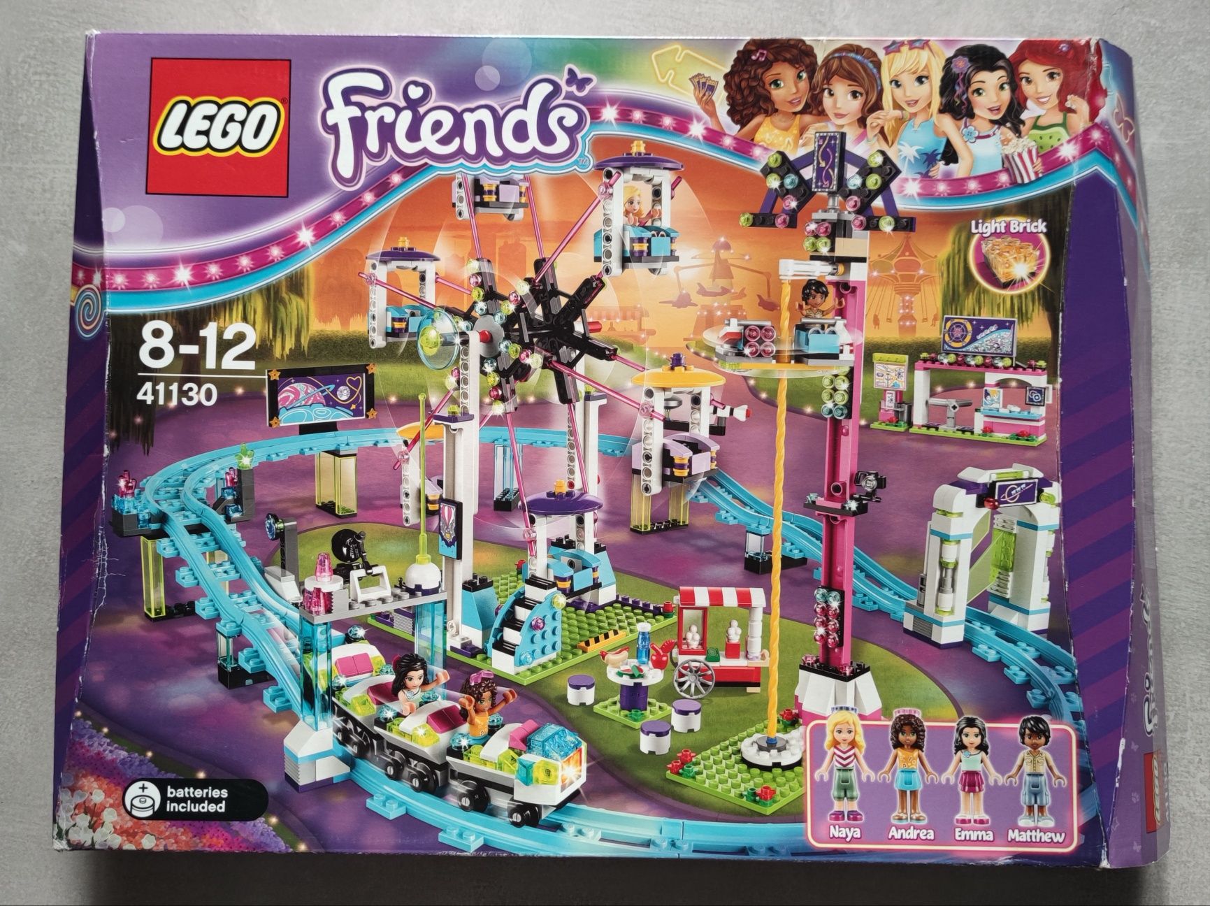 LEGO Friends 41130 kolejka górska w parku rozrywki kompletny pudełko