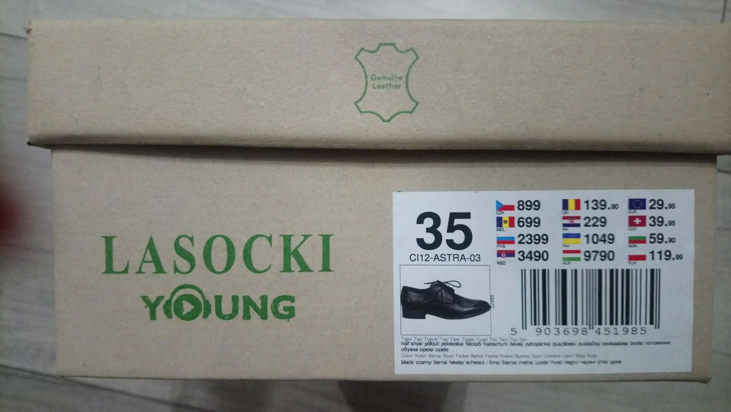 Buty eleganckie komunia Lasocki Young rozm. 35