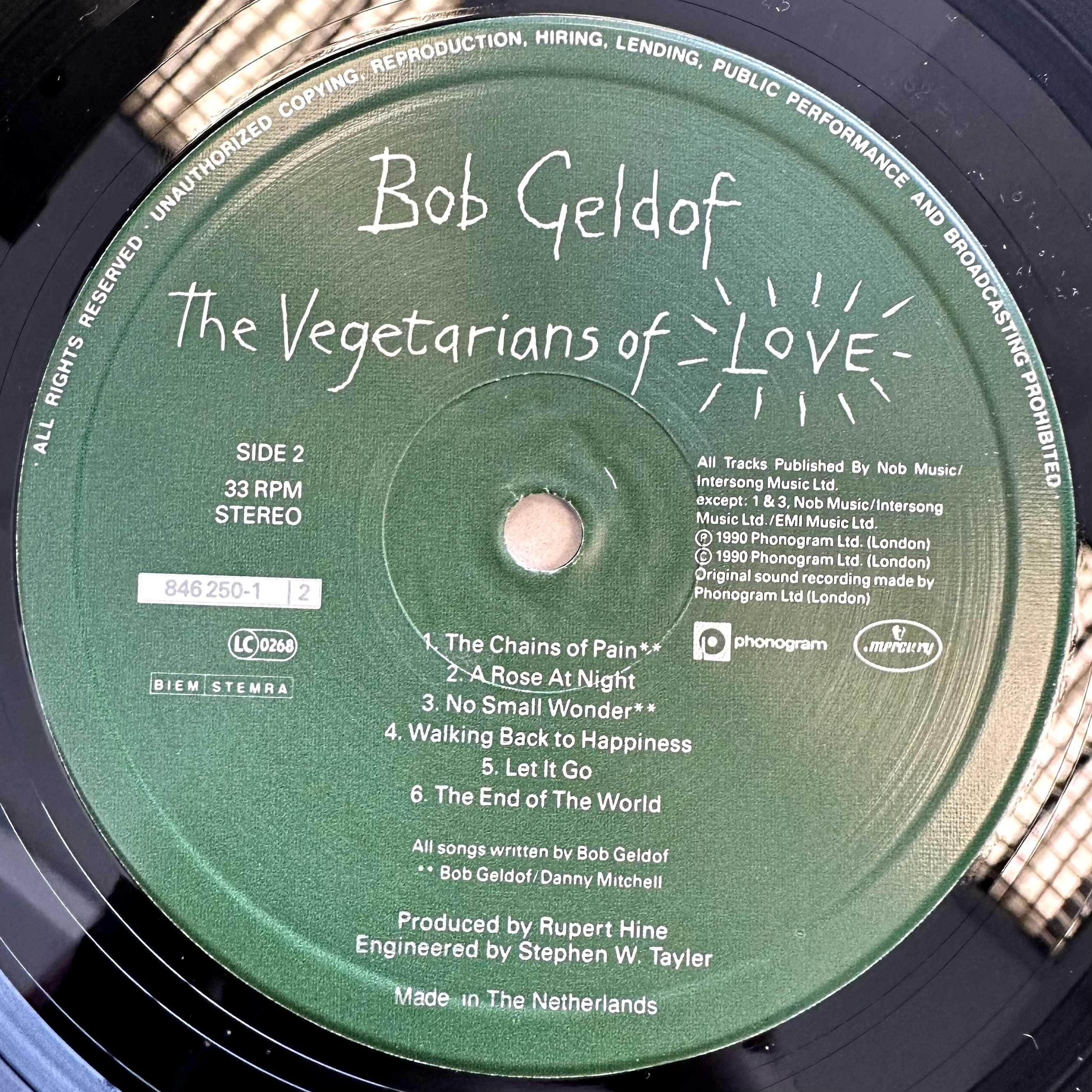 Bob Geldof - The Vegetarians of Love (Vinyl, 1990, Netherlands)