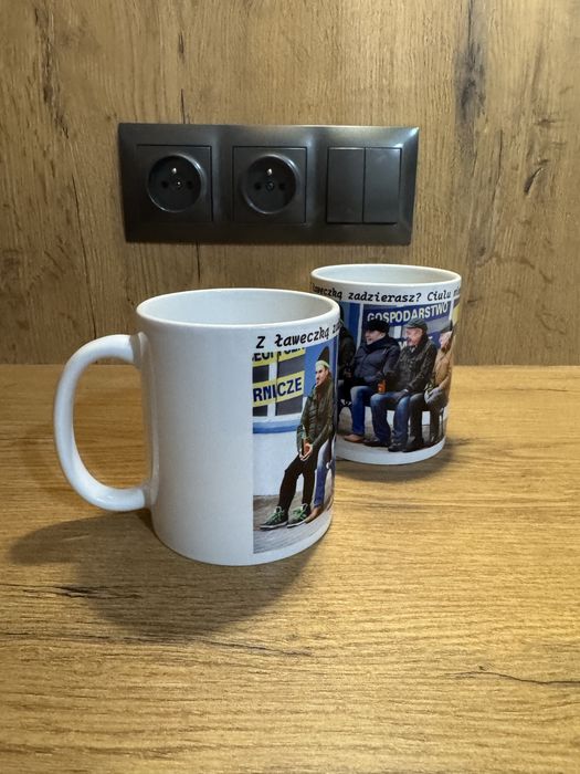 Zestaw 2 kubki ceramiczne z motywem z serialu Ranczo nowe 330 ml