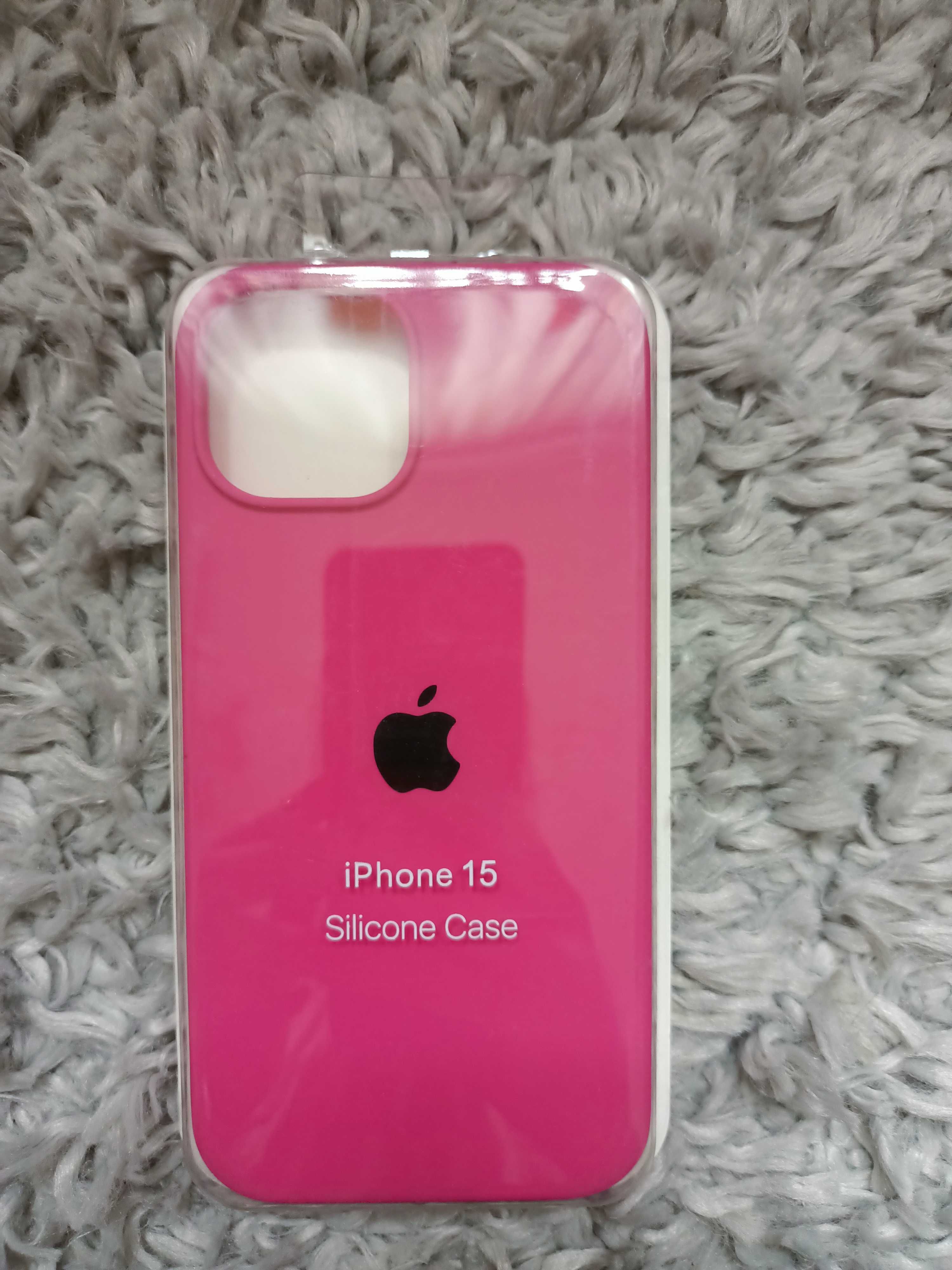 Etui iPhone 15 malinowe różowe NOWE