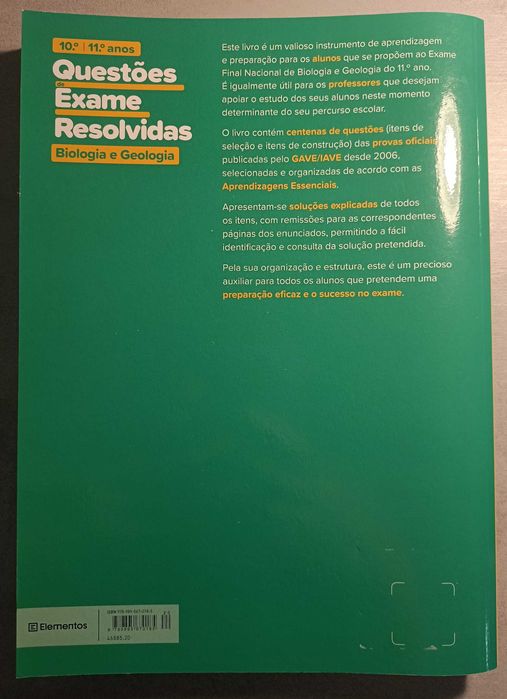 Manual de questões para exame de Biologia e Geologia. Questões do IAVE