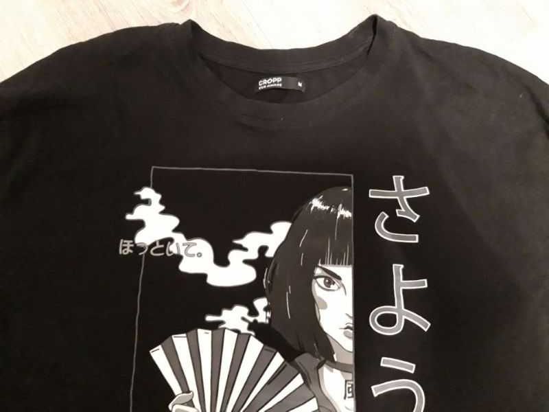 Zestaw w stylu japońskim Y2K Anime Manga: bluzka, T-shirt Cropp  M