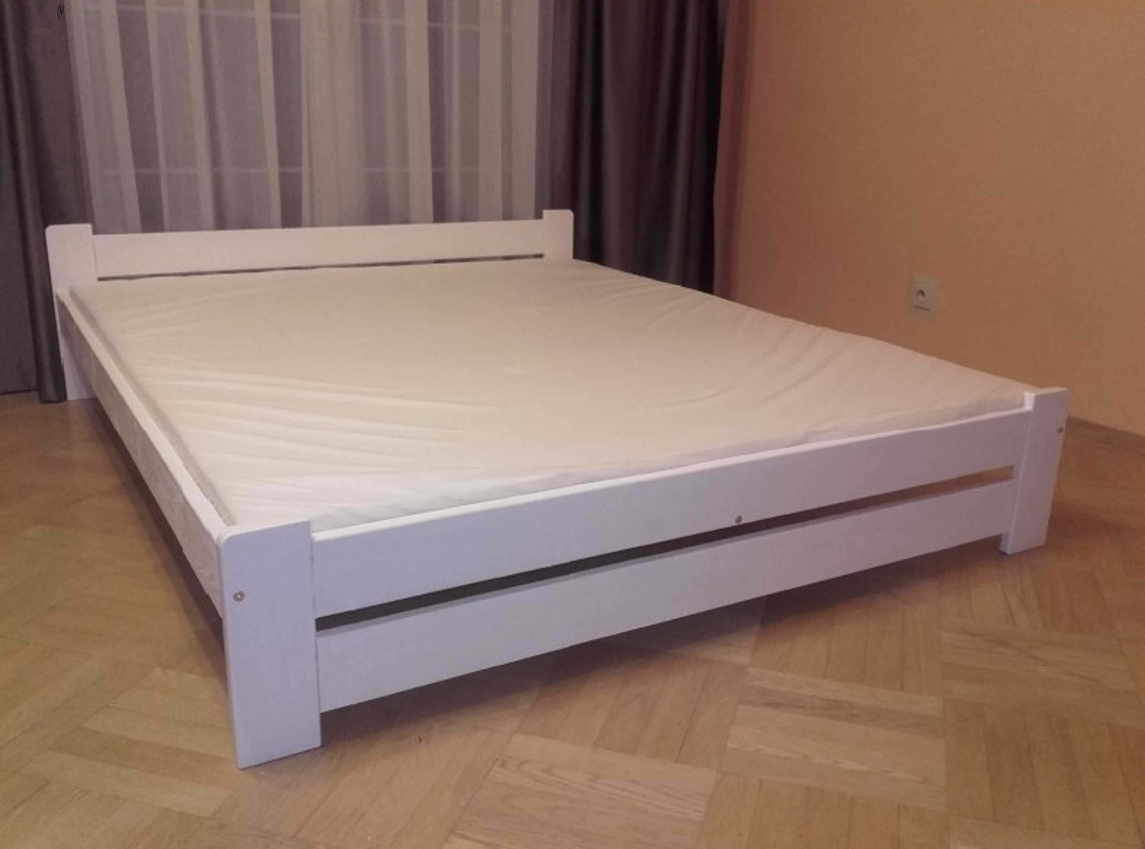 Łóżko z materacem białe  siwe  90,120,140,160x200 materac