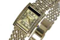 Złoty zegarek z bransoletą damski 14k 585 Geneve lw035y&lwb001y WR