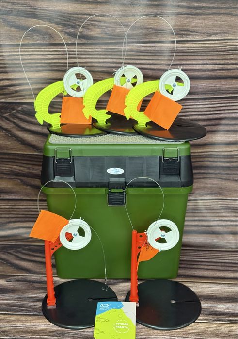 Жерлиця оснащенна зимова набір 10 шт + Ящик зимовий BRIZ