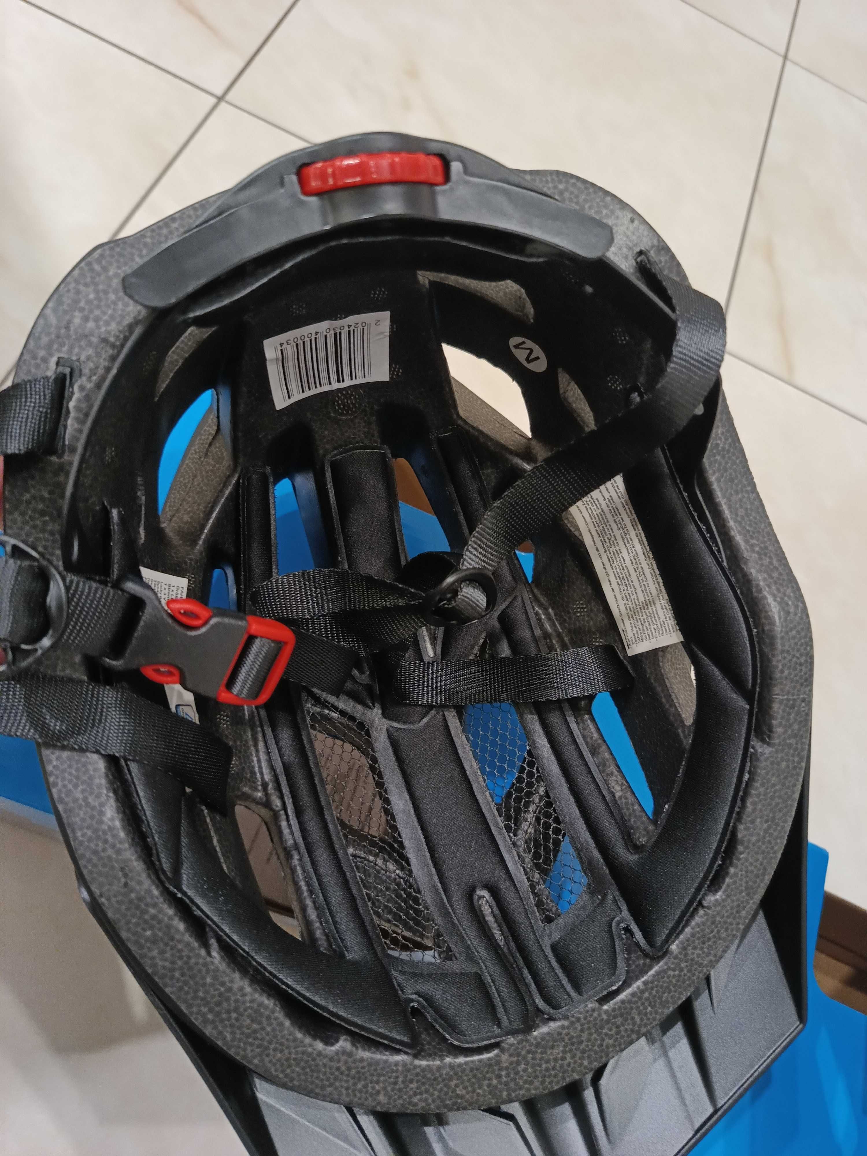 Kask Na Rower Rowerowy Chirp Biały Czarny S M L Światło Ostrzegawcze