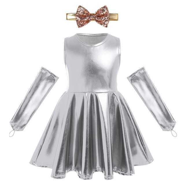 Sukienka na bal Glitter metaliczna OPASKA różne rozmiary od 90-110 cm