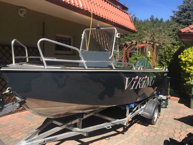 łódź wędkarska aluminiowa  motorowa VIKING z silnikiem SUZUKI Nowa