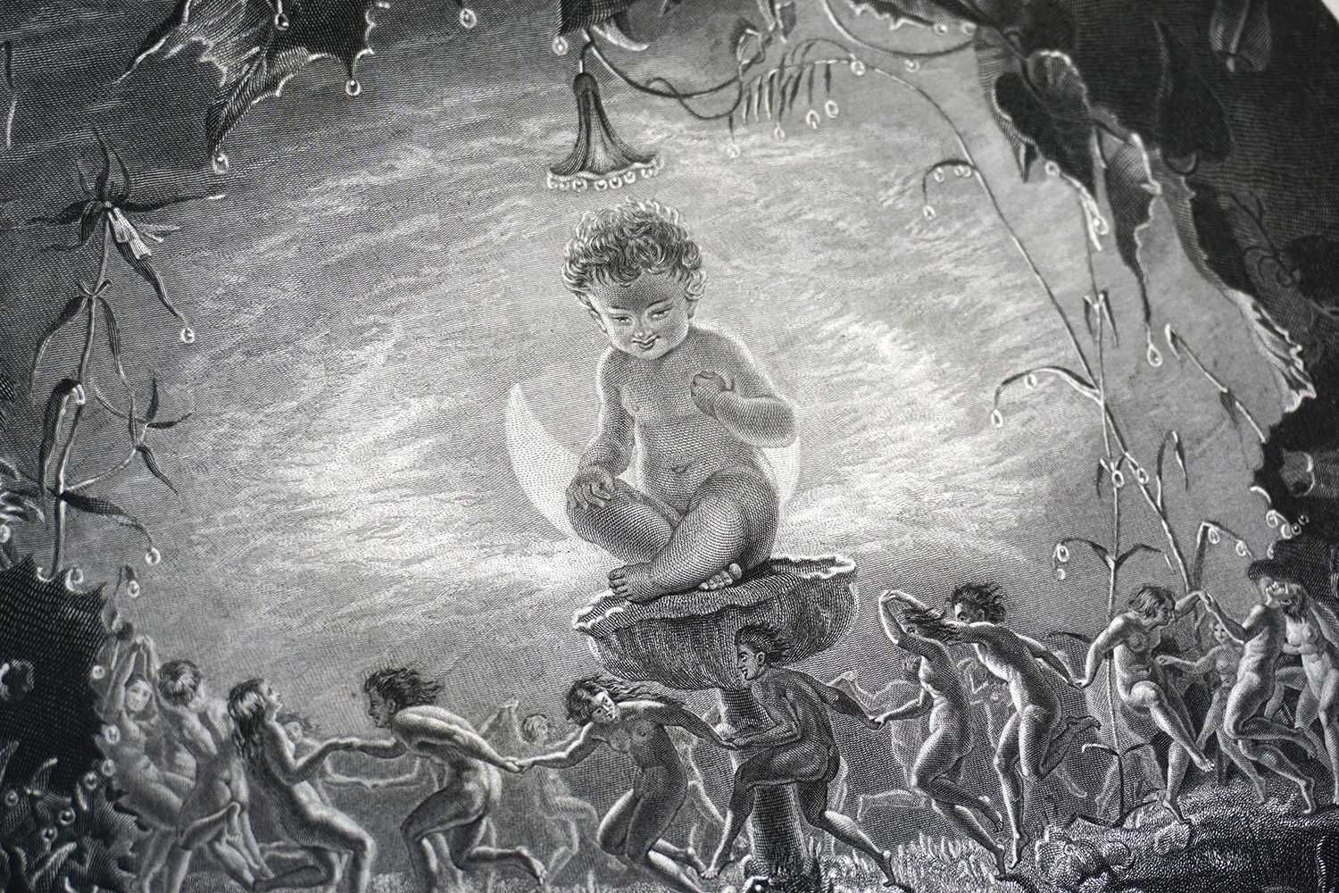 Stara grafika, staloryt, Puck and the fairies, 1800 rok