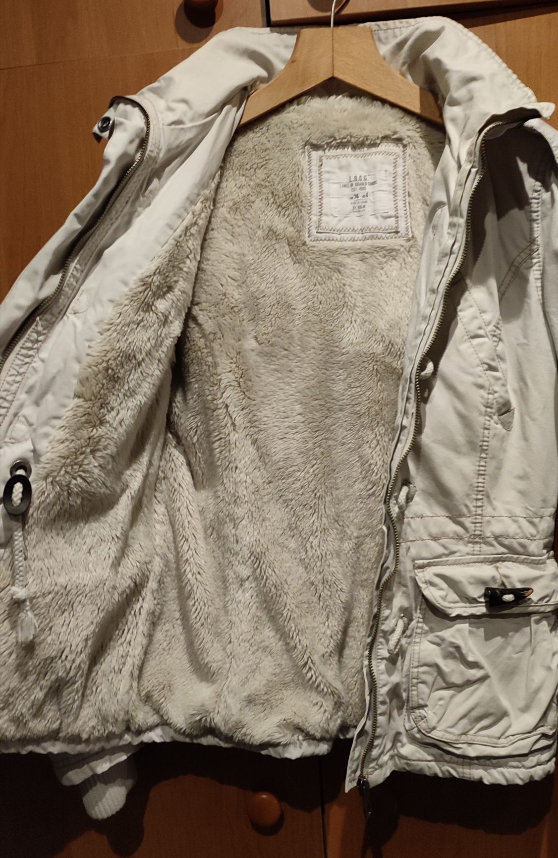 H&M Śliczna kurtka na misiu jesienno-zimowa r. 36