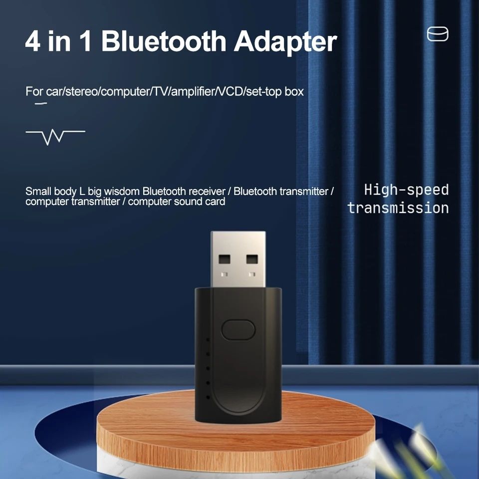 Приймач/передавач трансмиттер ресивер, звукова карта Bluetooth 5.1,aux