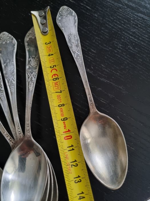 Posrebrzane łyżeczki zestaw Hefra Fraget Met 60