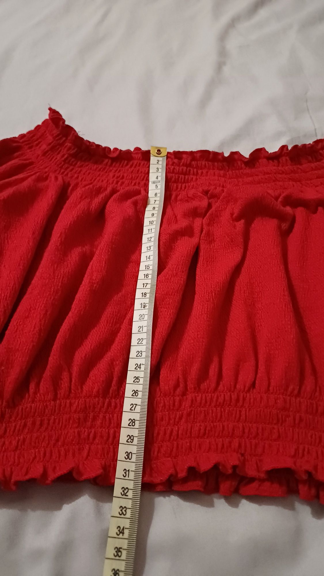 Crop top czerwony H&M S