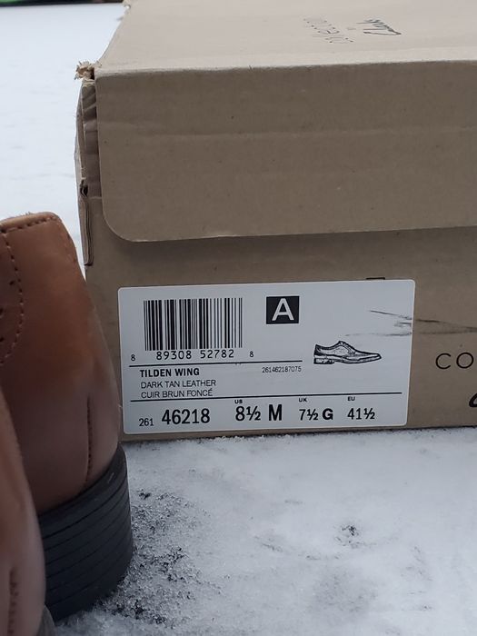 Туфлі з натуральної шкіри класичні оксфорд від Clarks 41,5 (шкіряні)