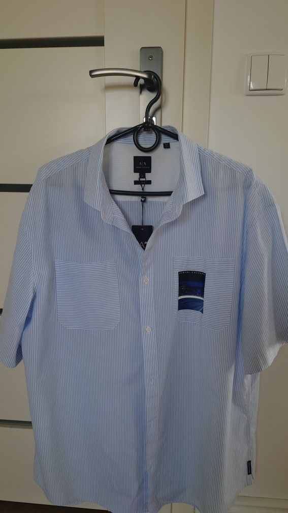 Koszula męska Armani Exchange z krótkim rękawem roz XXL