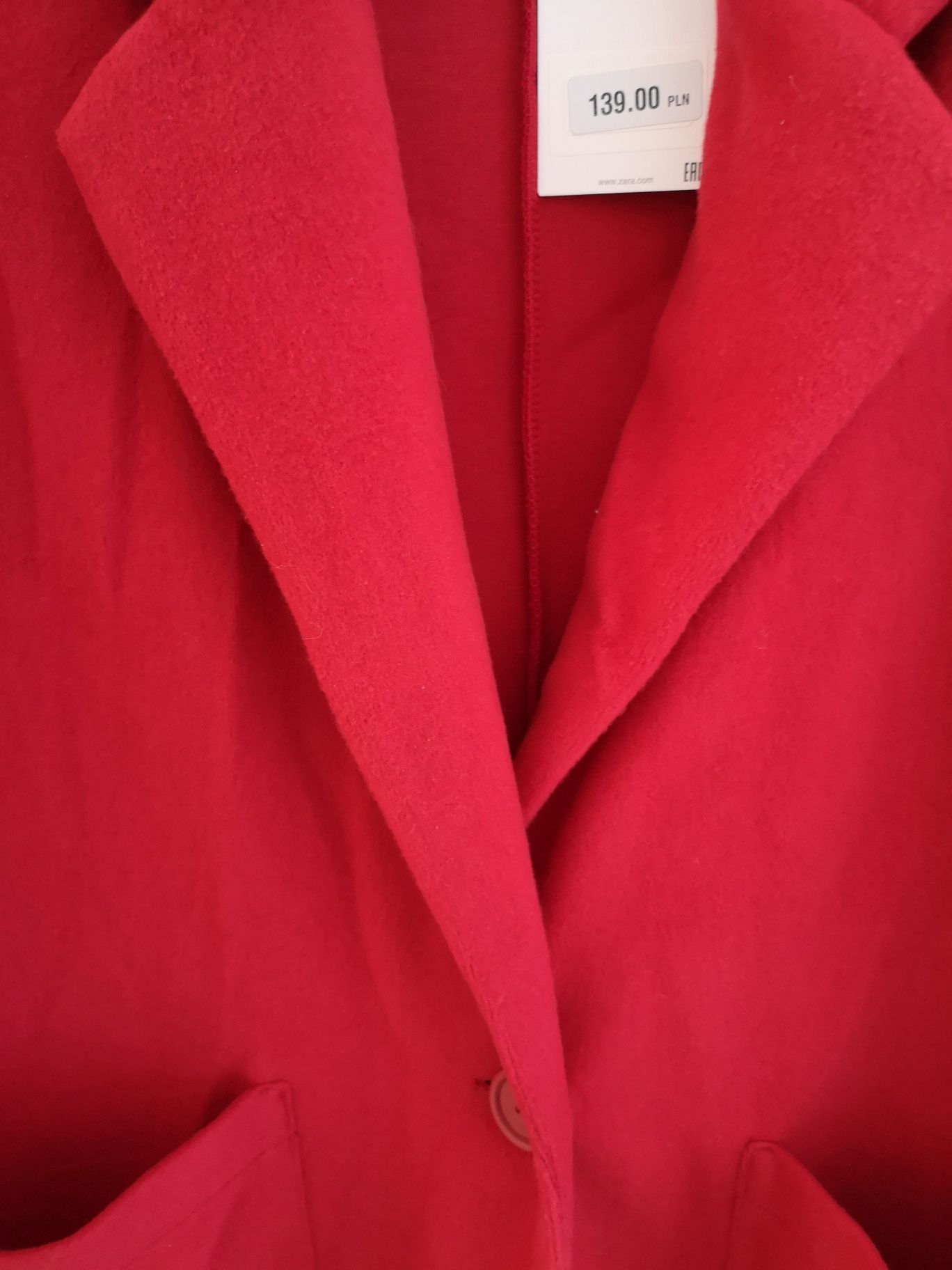 Nowy plaszcz Zara oversize czerwony S 36