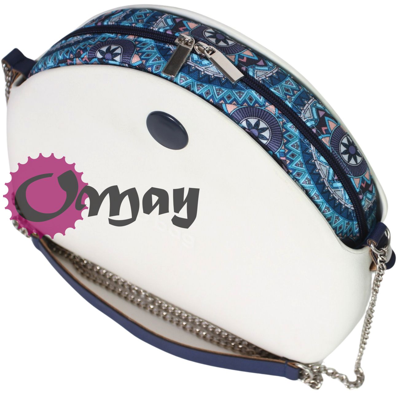 Niebieski organizer do OBAG MOON LIGHT mandale 2 kieszenie wkład OMAY