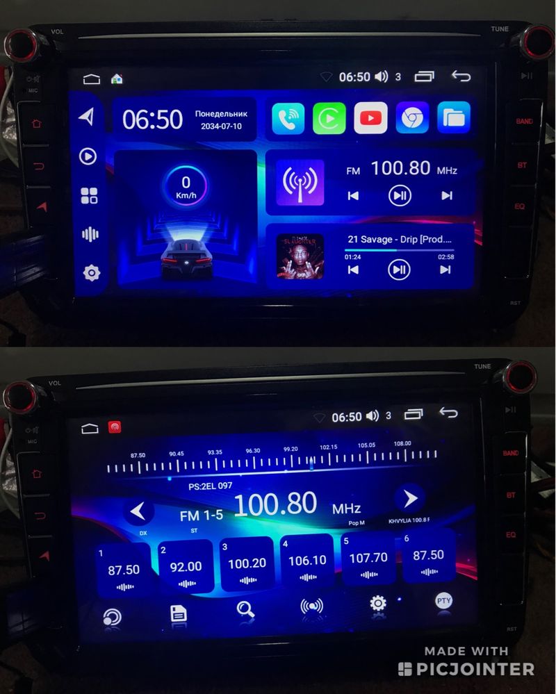 НОВА Android 11 2Gb/32Gb Volkswagen Skoda VW SEAT Carplay Магнітола