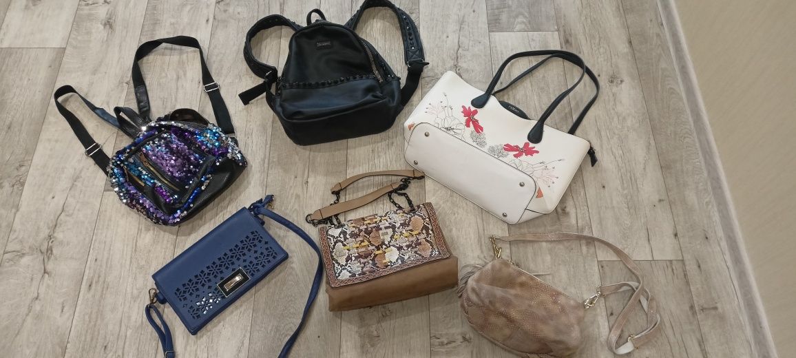 Новая женская сумка, клатч, кошелёк, рюкзак, большая, кожа