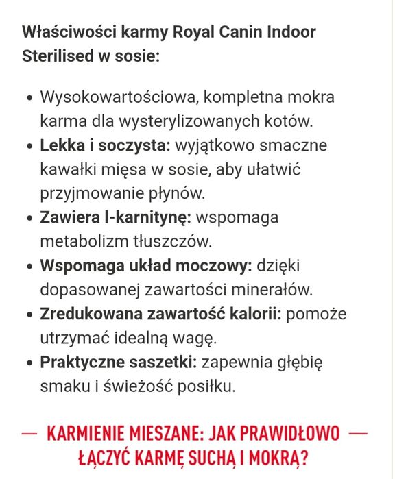 48x85g Royal Canin Indoor Sterilised kawałki w Sosie 

Wszystkie karmy