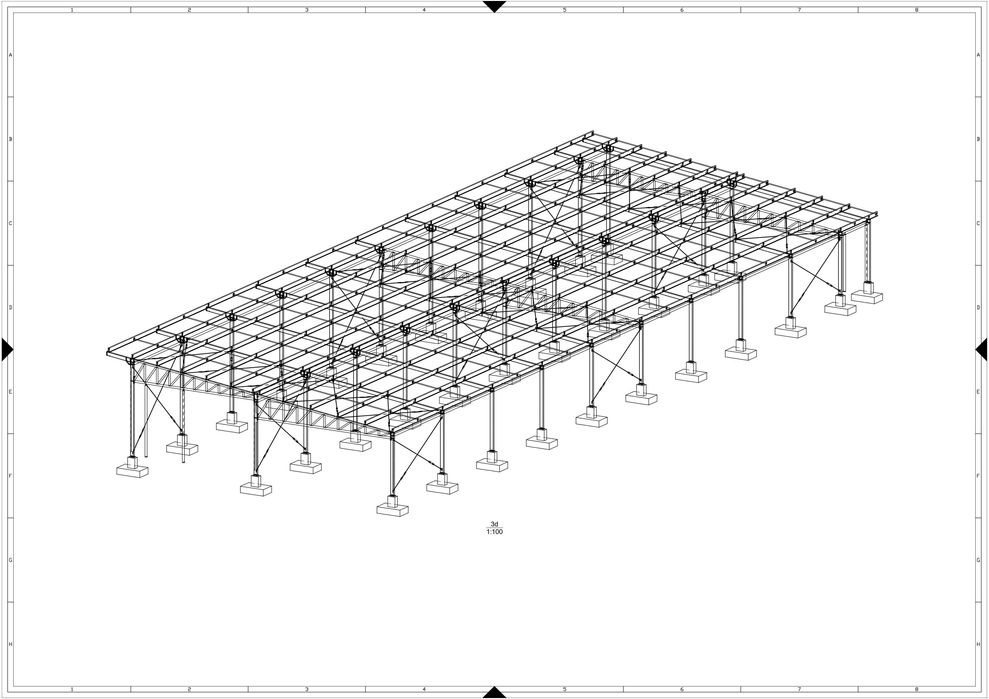 gotowa konstrukcja OCYNK HALA 1000 M2