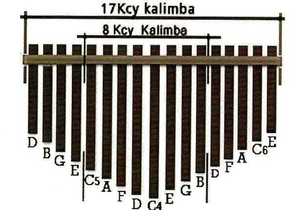 ArsNova WK17NKEQ Kalimba elektroakustyczna z drewna KOA WK-17BK EQ Koa