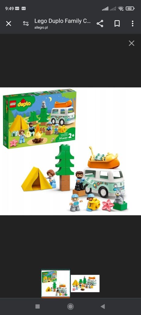 LEGO Duplo 10946 komplet, zestaw kemping auto podróże