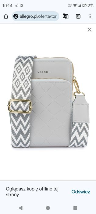Torebka damska Versoli na telefon mini listonoszka raportówka na ramię