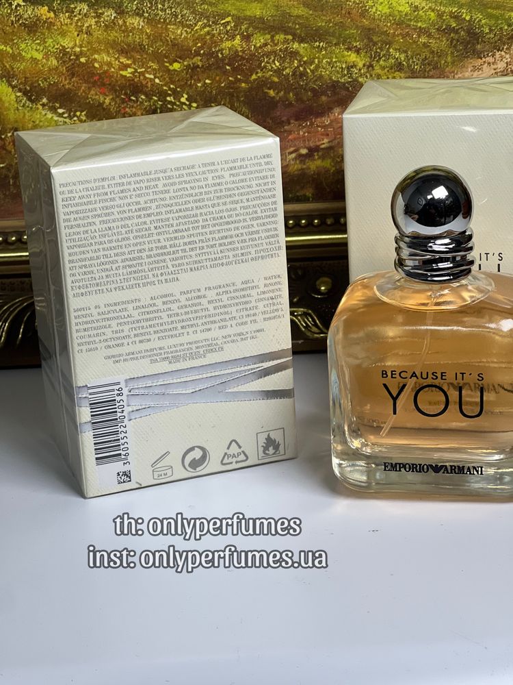Духи жіночі Armani Because It’s You. Парфюмы женские Армани 100 мл