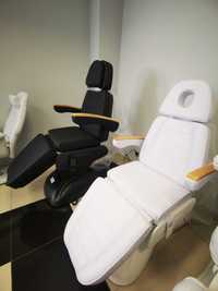 Promocja Nowe Fotele kosmetyczne elektryczne LUX 3  białe/czarne