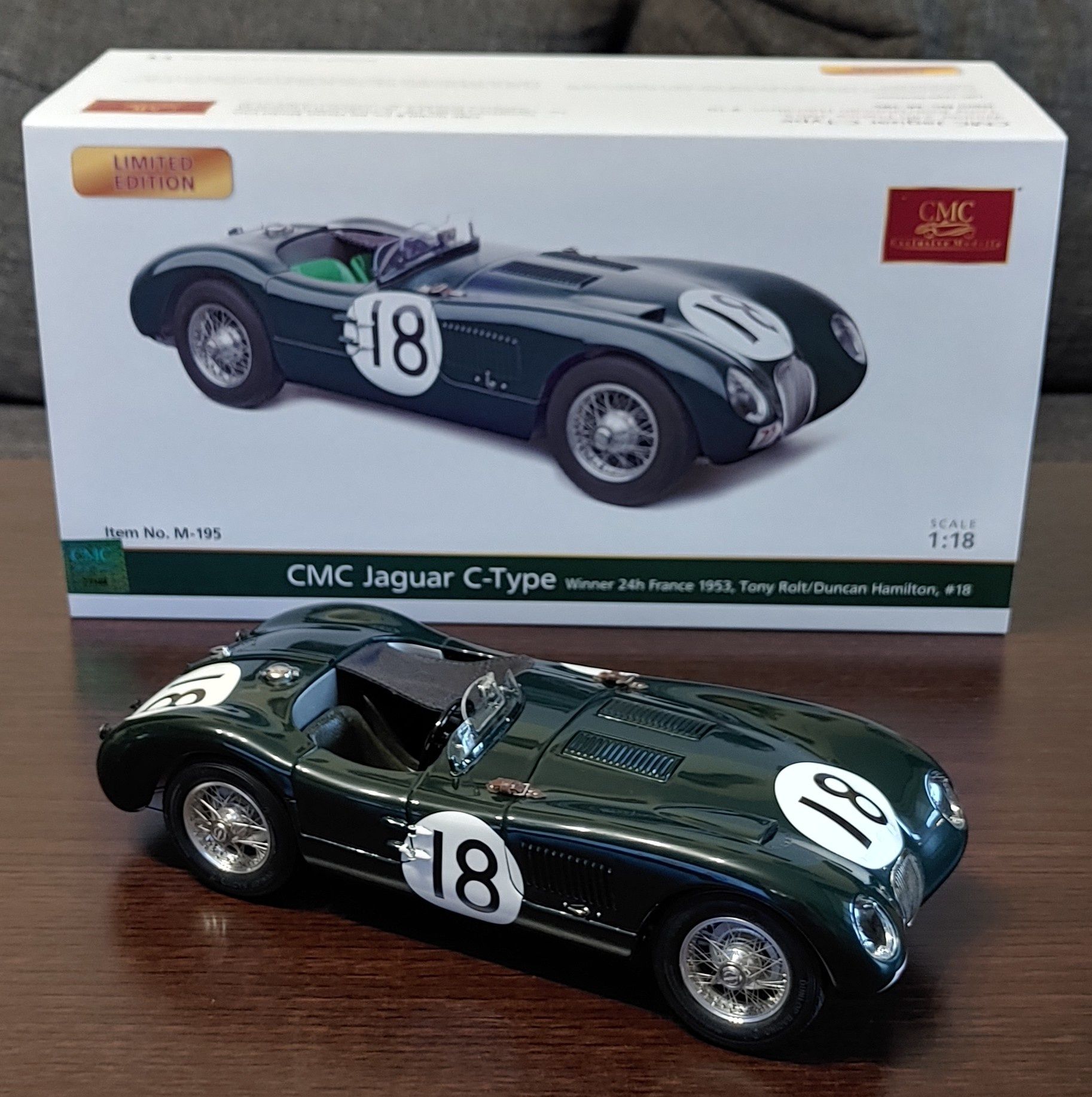 Jaguar C Type #18 z 1953r od CMC 1:18