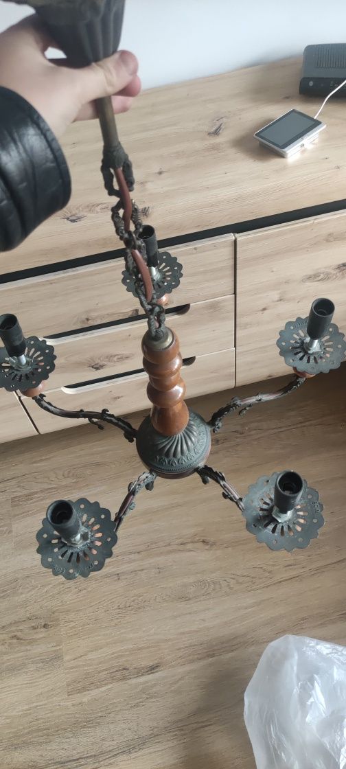 Lampa żyrandol lata 70
