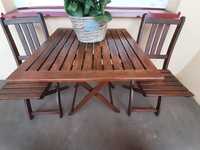Stolik + 4 krzesła - zestaw mebli na taras/balkon/ogród
