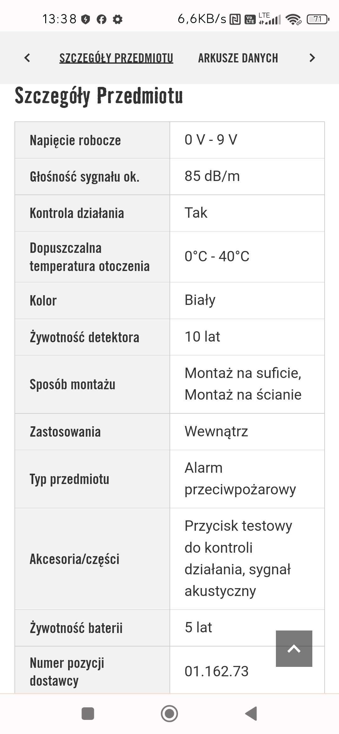 Optyczny czujnik dymu "AngelEye"