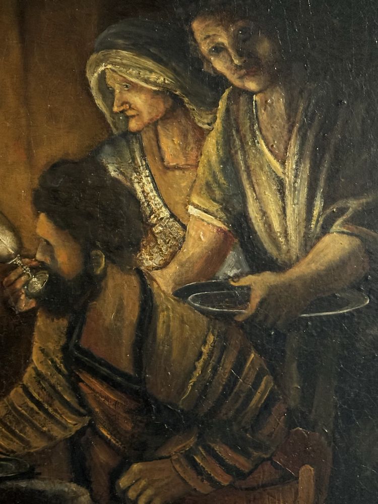 Ostatnia Wieczerza w Emaus . Olej na płótnie kopia wg. Rembrandta